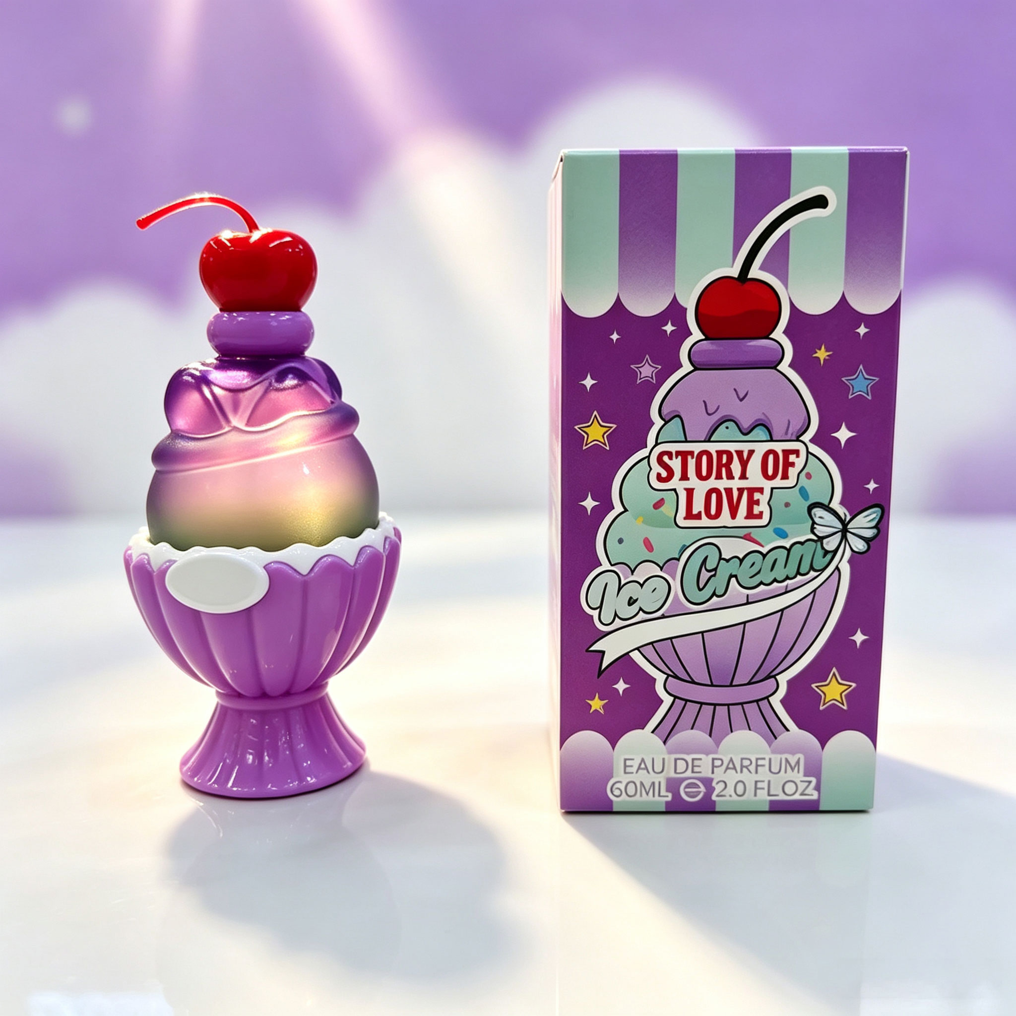 Perfume Fragrance Bottle - Schattig ijsvormig Eau De Parfum 60ml,