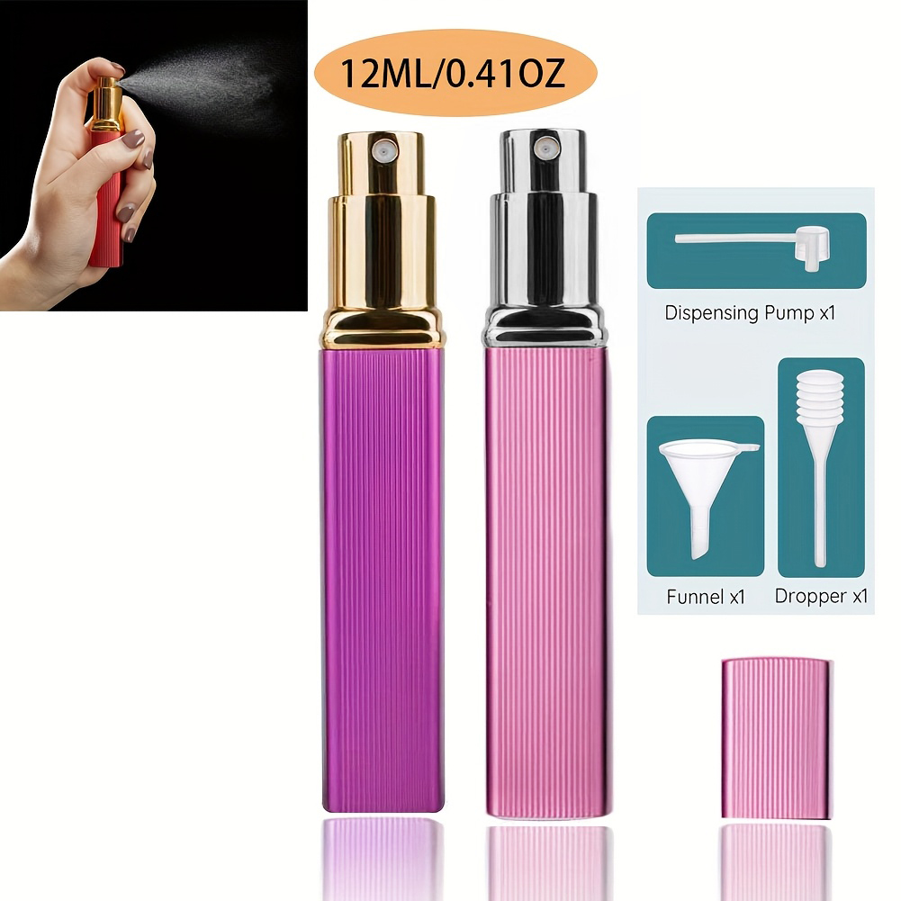 Perfume Fragrance Dispenser - 2-delige set, 12 ml hervulbare parfumspuitfles,