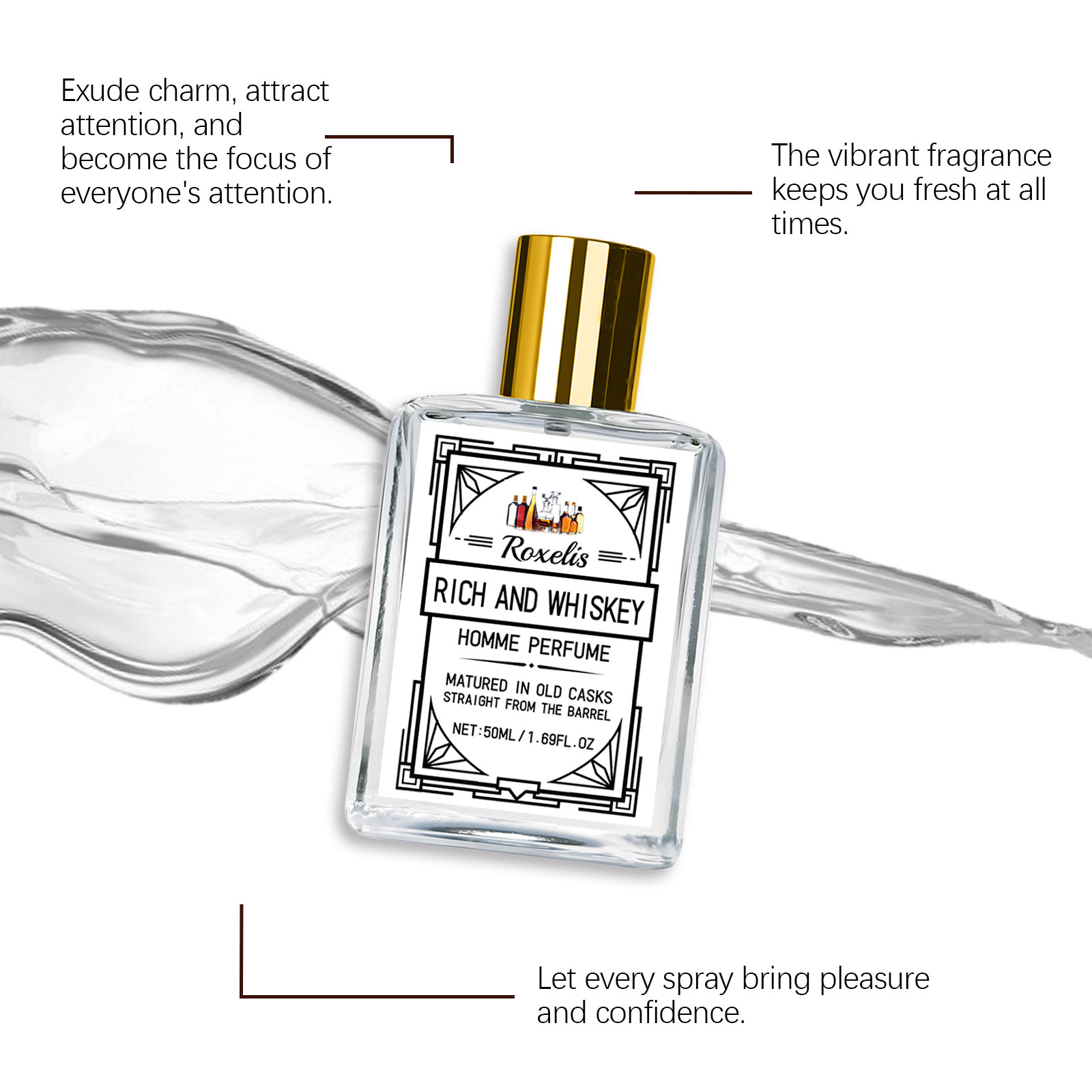 Roxelis 50ml Charm Whisky Here - Perfume Alcohol Fragrance recensie en prijs